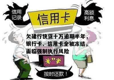 欠建行快贷十万逾期半年，银行卡、信用卡全被冻结，面临强制执行风险