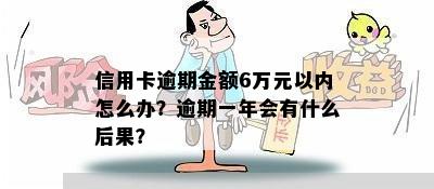 信用卡逾期金额6万元以内怎么办？逾期一年会有什么后果？