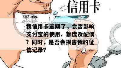 我信用卡逾期了，会否影响支付宝的使用、额度及配偶？同时，是否会损害我的征信记录？