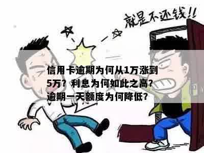 信用卡逾期为何从1万涨到5万？利息为何如此之高？逾期一天额度为何降低？