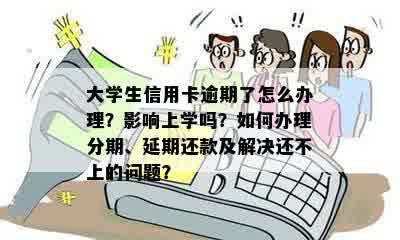 大学生信用卡逾期了怎么办理？影响上学吗？如何办理分期、延期还款及解决还不上的问题？