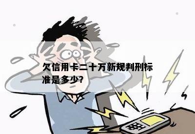 欠信用卡二十万新规判刑标准是多少？