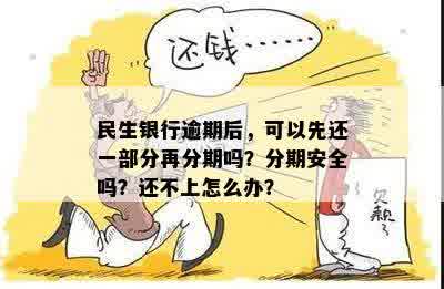 民生银行逾期后，可以先还一部分再分期吗？分期安全吗？还不上怎么办？