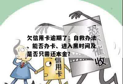 欠信用卡逾期了：自救办法、能否办卡、进入黑时间及是否只需还本金？