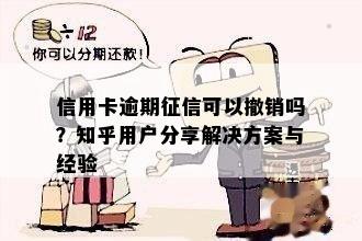 信用卡逾期征信可以撤销吗？知乎用户分享解决方案与经验