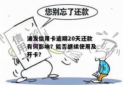 浦发信用卡逾期20天还款有何影响？能否继续使用及开卡？