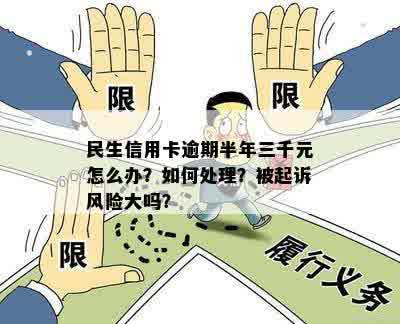 民生信用卡逾期半年三千元怎么办？如何处理？被起诉风险大吗？