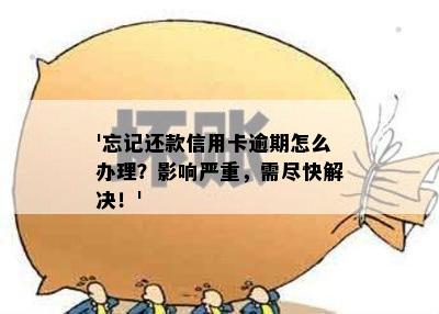 '忘记还款信用卡逾期怎么办理？影响严重，需尽快解决！'