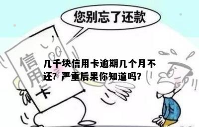 几千块信用卡逾期几个月不还？严重后果你知道吗？