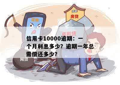 信用卡10000逾期：一个月利息多少？逾期一年总需偿还多少？