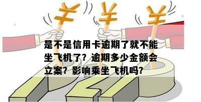 是不是信用卡逾期了就不能坐飞机了？逾期多少金额会立案？影响乘坐飞机吗？