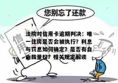 法院对信用卡逾期判决：唯一住房是否会被执行？利息与罚息如何确定？是否有自由裁量权？相关规定解读