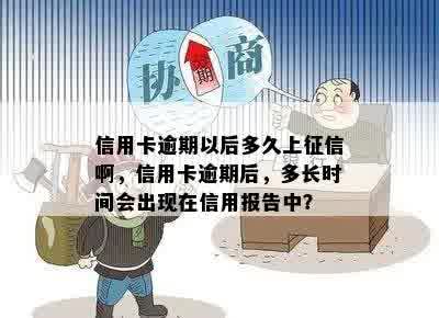 信用卡逾期以后多久上征信啊，信用卡逾期后，多长时间会出现在信用报告中？