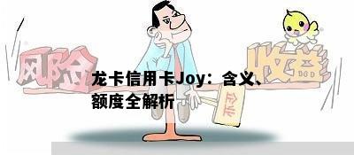 龙卡信用卡Joy：含义、额度全解析