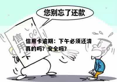 信用卡逾期：下午必须还 *** 的吗？安全吗？