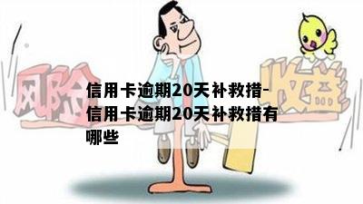 信用卡逾期20天补救措-信用卡逾期20天补救措有哪些