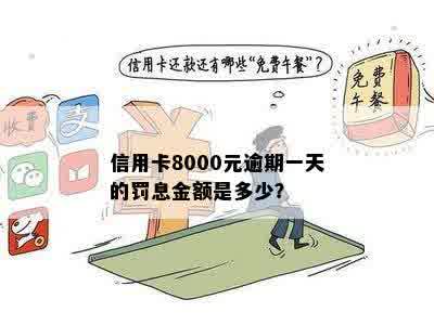 信用卡8000元逾期一天的罚息金额是多少？