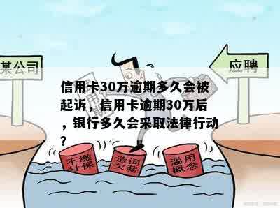 信用卡30万逾期多久会被起诉，信用卡逾期30万后，银行多久会采取法律行动？