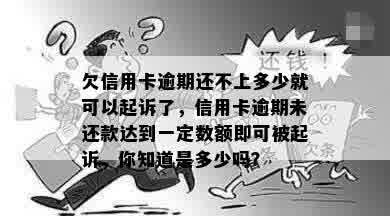 欠信用卡逾期还不上多少就可以起诉了，信用卡逾期未还款达到一定数额即可被起诉，你知道是多少吗？