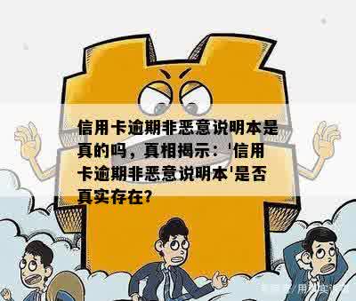 信用卡逾期非恶意说明本是真的吗，真相揭示：'信用卡逾期非恶意说明本'是否真实存在？