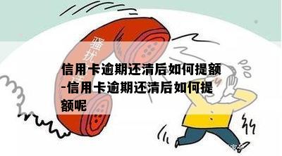 信用卡逾期还清后如何提额-信用卡逾期还清后如何提额呢