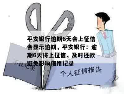 平安银行逾期6天会上征信会显示逾期，平安银行：逾期6天将上征信，及时还款避免影响信用记录