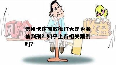 信用卡逾期数额过大是否会被判刑？知乎上有相关案例吗？