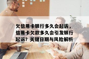 欠信用卡银行多久会起诉，信用卡欠款多久会引发银行起诉？关键日期与风险解析