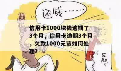 信用卡1000块钱逾期了3个月，信用卡逾期3个月，欠款1000元该如何处理？