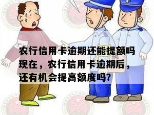 农行信用卡逾期还能提额吗现在，农行信用卡逾期后，还有机会提高额度吗？