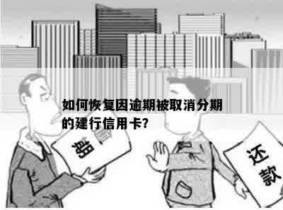 如何恢复因逾期被取消分期的建行信用卡？