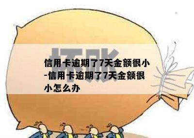 信用卡逾期了7天金额很小-信用卡逾期了7天金额很小怎么办