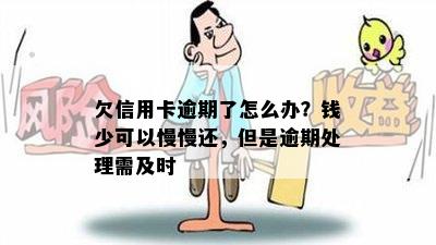 欠信用卡逾期了怎么办？钱少可以慢慢还，但是逾期处理需及时