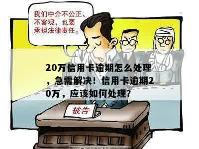 20万信用卡逾期怎么处理，急需解决！信用卡逾期20万，应该如何处理？