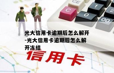 光大信用卡逾期后怎么解开-光大信用卡逾期后怎么解开冻结