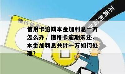 信用卡逾期本金加利息一万怎么办，信用卡逾期未还，本金加利息共计一万如何处理？