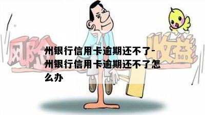 州银行信用卡逾期还不了-州银行信用卡逾期还不了怎么办