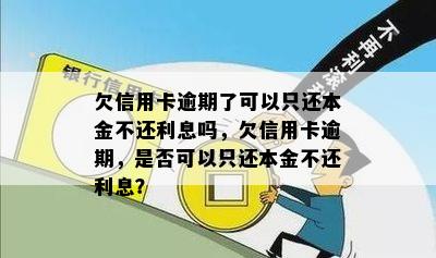 欠信用卡逾期了可以只还本金不还利息吗，欠信用卡逾期，是否可以只还本金不还利息？