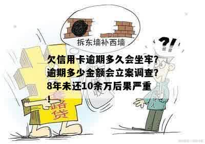 欠信用卡逾期多久会坐牢？逾期多少金额会立案调查？8年未还10余万后果严重！