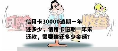 信用卡30000逾期一年还多少，信用卡逾期一年未还款，需要偿还多少金额？