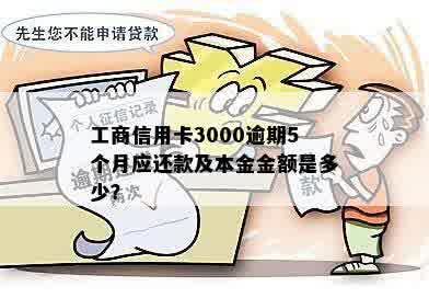 工商信用卡3000逾期5个月应还款及本金金额是多少？