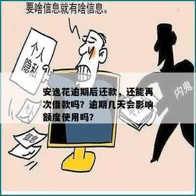 安逸花逾期后还款，还能再次借款吗？逾期几天会影响额度使用吗？