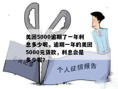 美团5000逾期了一年利息多少呢，逾期一年的美团5000元贷款，利息会是多少呢？