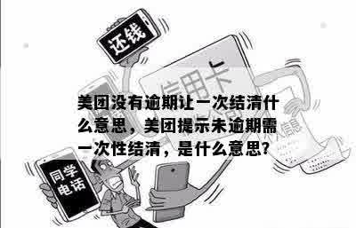 美团没有逾期让一次结清什么意思，美团提示未逾期需一次性结清，是什么意思？