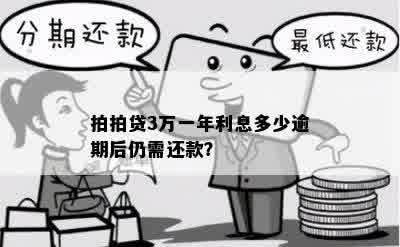 拍拍贷3万一年利息多少逾期后仍需还款？