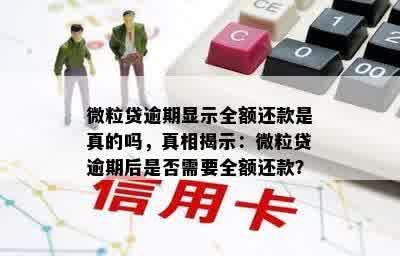 微粒贷逾期显示全额还款是真的吗，真相揭示：微粒贷逾期后是否需要全额还款？