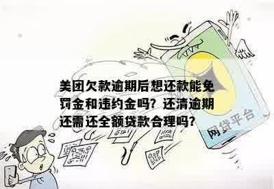 美团欠款逾期后想还款能免罚金和违约金吗？还清逾期还需还全额贷款合理吗？