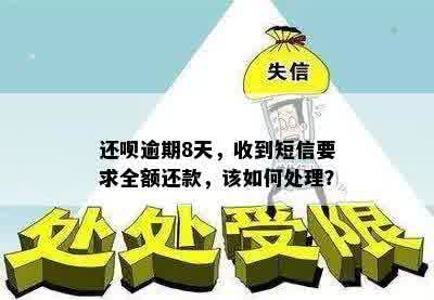 还呗逾期8天，收到短信要求全额还款，该如何处理？