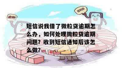 短信说我借了微粒贷逾期怎么办，如何处理微粒贷逾期问题？收到短信通知后该怎么做？