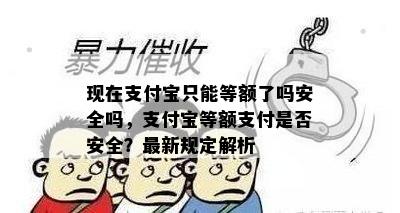 现在支付宝只能等额了吗安全吗，支付宝等额支付是否安全？最新规定解析